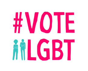 Logo com o título '#VoteLGBT'